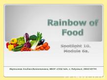 Rainbow of food