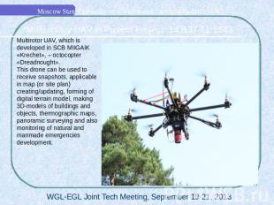 Multirotor UAV, which is developed in SCB MIIGAiK «Krechet»,&nbsp;– octocopter «