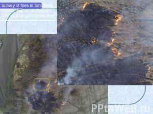 Survey of fires in Smolensk region, near town Gagarin, with wide-angle camera le