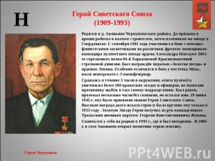 Герой Советского Союза(1909-1993) Родился в д. Ананьино Чернушинского района. До