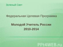 Молодой Учитель России 2010-2014