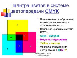 Палитра цветов в системе цветопередачи CMYK Напечатанное изображение человек вос