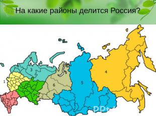На какие районы делится Россия?