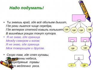 Надо подумать! Ты знаешь край, где всё обильем дышит, Где реки льются чище сереб
