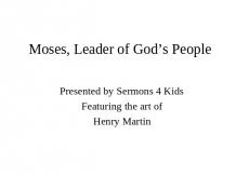 Moses, Leader of God’s People