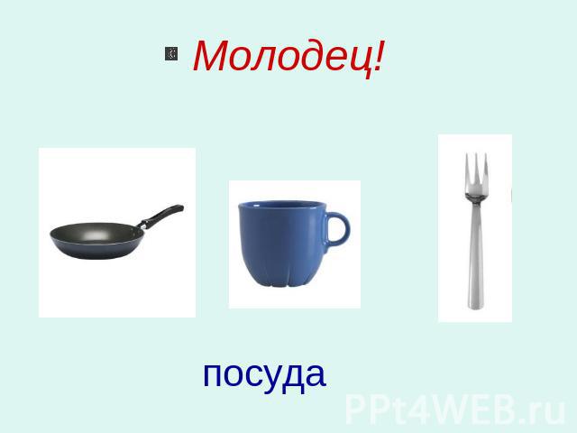 Молодец! посуда