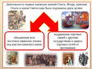 Деятельность первых киевских князей Олега, Игоря, княгини Ольги и князя Святосла