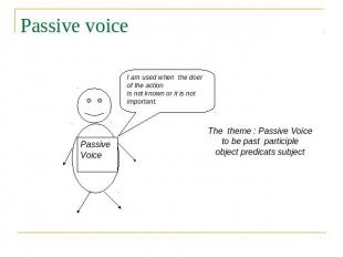 Passive voice I am used when the doer of the action is not known or it is not im
