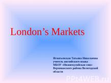 London’s Markets