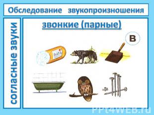 согласные звуки Обследование звукопроизношения звонкие (парные)