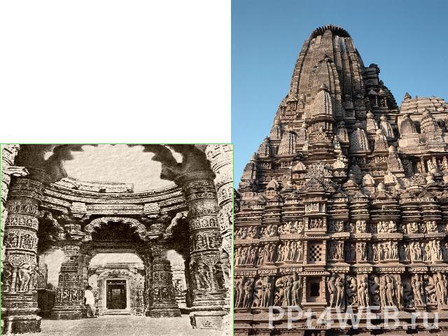 Основным помещением храма считается небольшое «жилище божества» в глубине башни. Оно часто прихотливо украшалось даже снаружи.