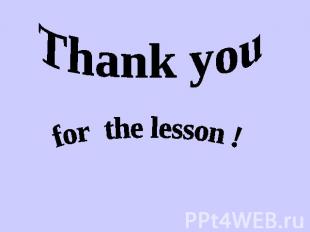Thank you for the lesson !