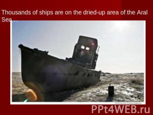 Thousands of ships are on the dried-up area of the Aral Sea…