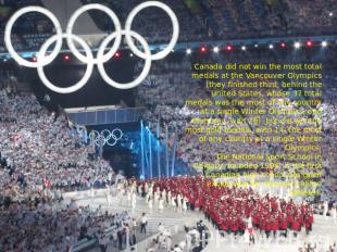 . Canada did not win the most total medals at the Vancouver Olympics (they finis