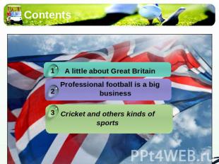 Contents A little about Great BritainProfessional football is a big business Cri