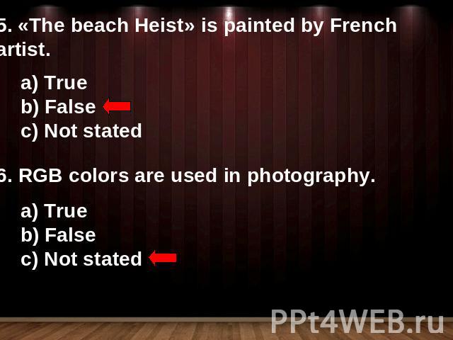 5. «The beach Heist» is painted by Frenchartist.