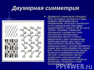 Двумерная симметрия Двумерной симметрией обладают тела, во-первых, вытянутые в д