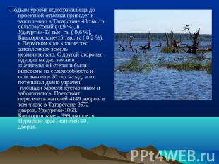 Подъем уровня водохранилища до проектной отметки приведет к затоплению в Татарст
