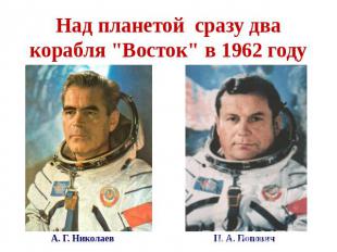 Над планетой сразу два корабля &quot;Восток&quot; в 1962 году А. Г. Николаев П.