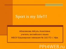 Sport is my life!!!