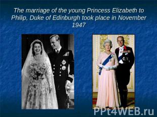 The marriage of the young Princess Elizabeth to Philip, Duke of Edinburgh took p