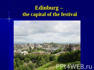 Edinburg – the capital of the festival