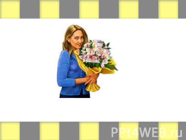 (woman/flowers)