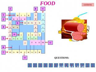 FOOD contents QUESTIONS: