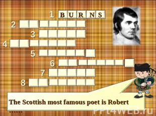 burns The Scottish most famous poet is Robert ……