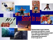 SPORT IN OUR LIFE