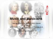 Music and Musicians