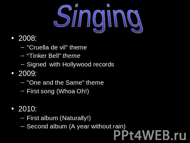 Singing 2008: 