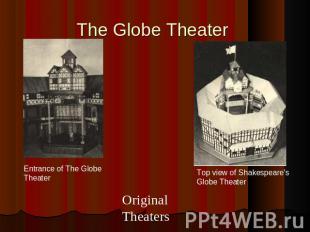 The Globe Theater Entrance of The Globe TheaterOriginal Theaters Top view of Sha