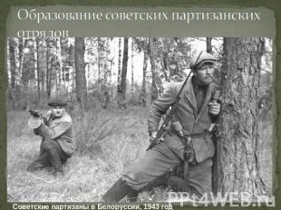 Образование советских партизанских отрядов
