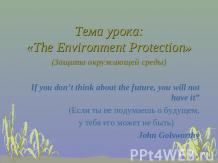 The Environment Protection