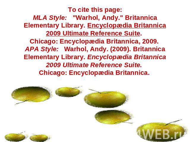 To cite this page:MLA Style:   
