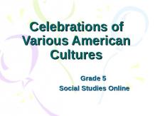 Celebrations of Various American Cultures