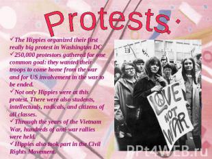 Protests:The Hippies organized their first really big protest in Washington DC 2