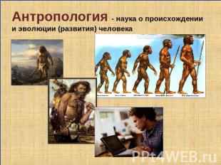 Антропология - наука о происхождении и эволюции (развития) человека