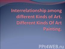 Interrelationship among different Kinds of Art. Different Kinds Of Art Painting