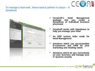To manage a hotel well , these need to perform in unison – A Symphony Cevalsoft’