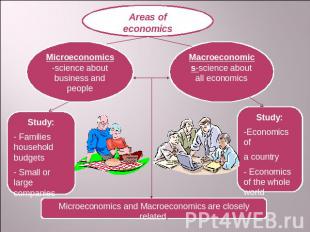 Areas of economics Microeconomics-science about business and people Study:- Fami