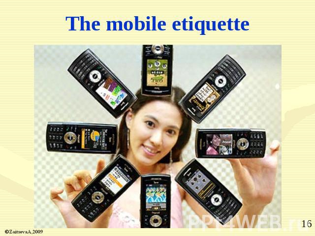 The mobile etiquette