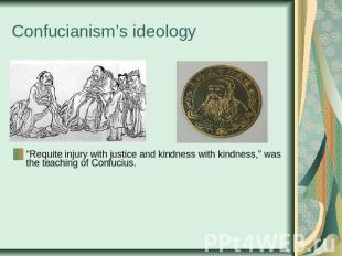 Confucianism’s ideology “Requite injury with justice and kindness with kindness,