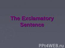 The Exclamatory Sentence