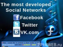 The most developed Social Networks
