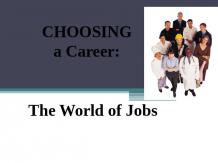 The World of jobs