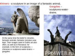 Khimers - a sculpture in an image of a fantastic animal. Gorgylies – sculptures-