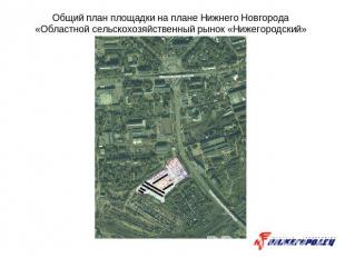 Общий план площадки на плане Нижнего Новгорода «Областной сельскохозяйственный р