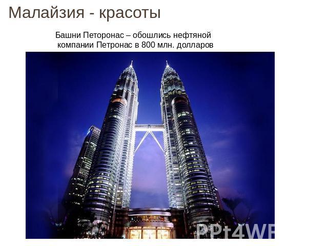 Малайзия - красоты Башни Петоронас – обошлись нефтяной компании Петронас в 800 млн. долларов